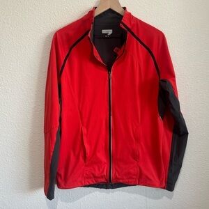 Salomon Jacket Mens Medium Red Clima Wind Full Zip‎ Windbreaker Outdoors Hiking